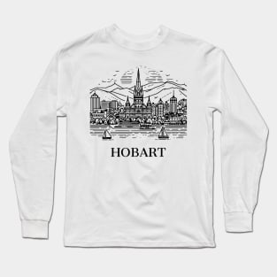 hobart line art illustration Long Sleeve T-Shirt